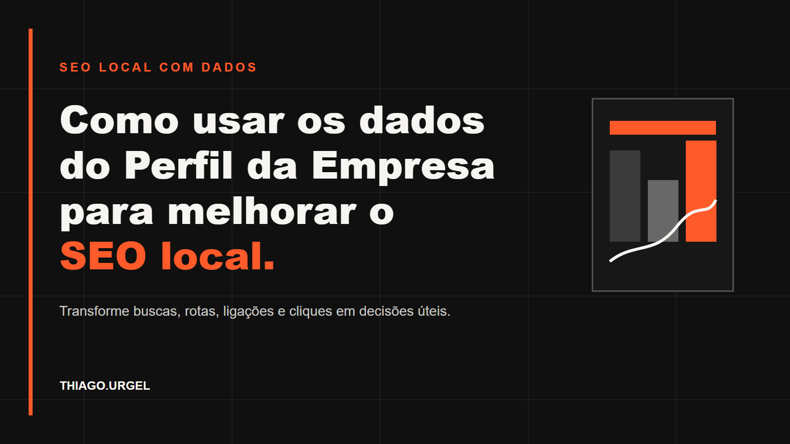 Painel abstrato de métricas de visibilidade e ações no Perfil da Empresa