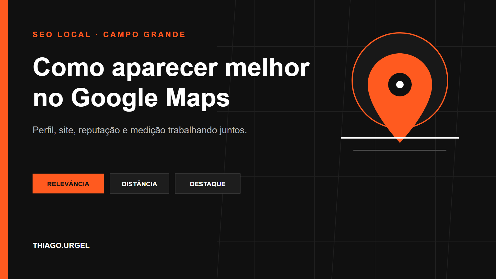 Mapa abstrato representando a presença de empresas de Campo Grande no Google Maps