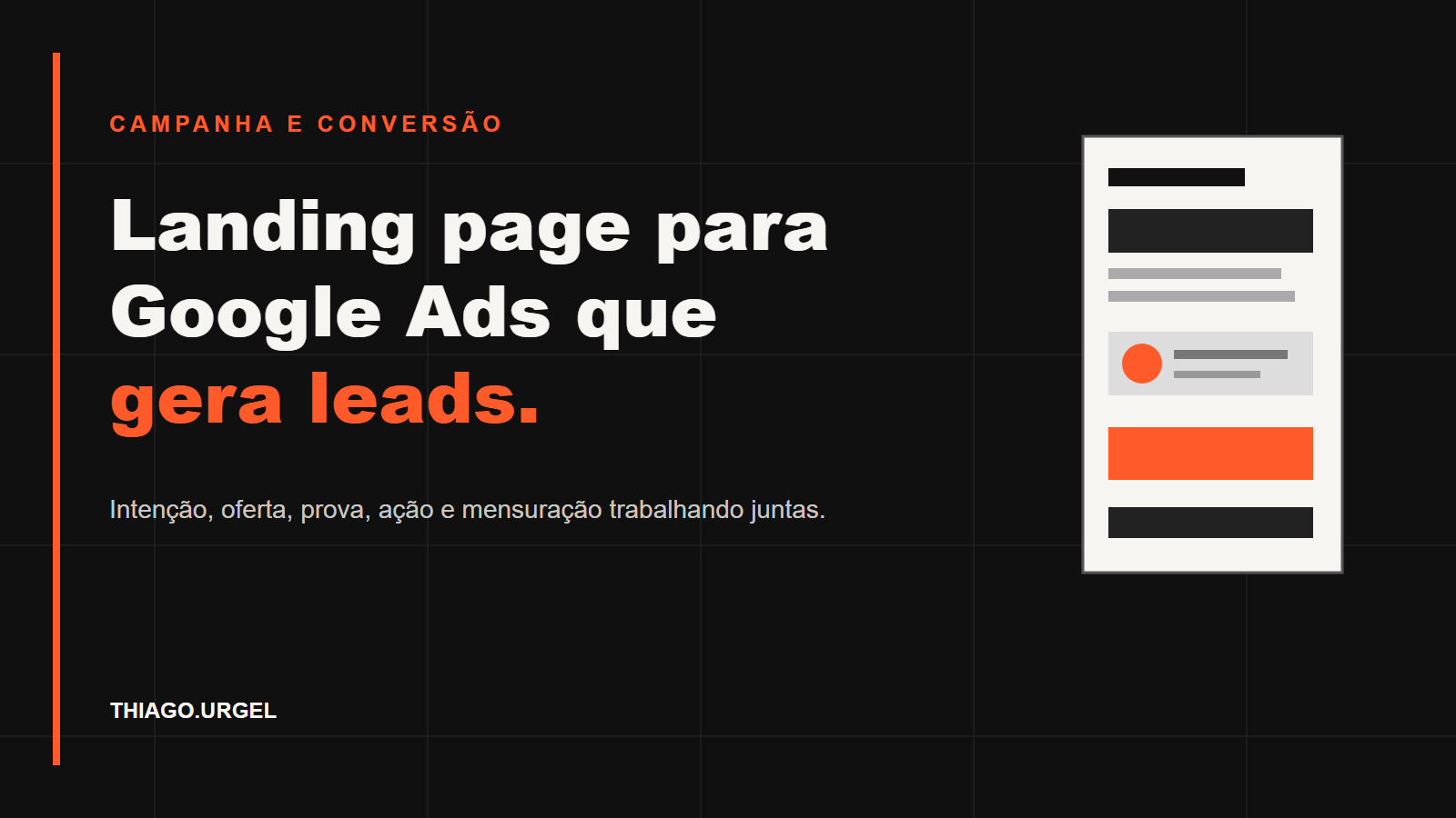 Estrutura visual de uma landing page preparada para campanhas no Google Ads
